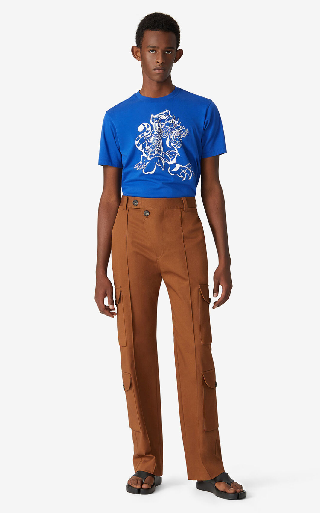 Pantalon Kenzo Cargo Homme Marron | KFMV-05374